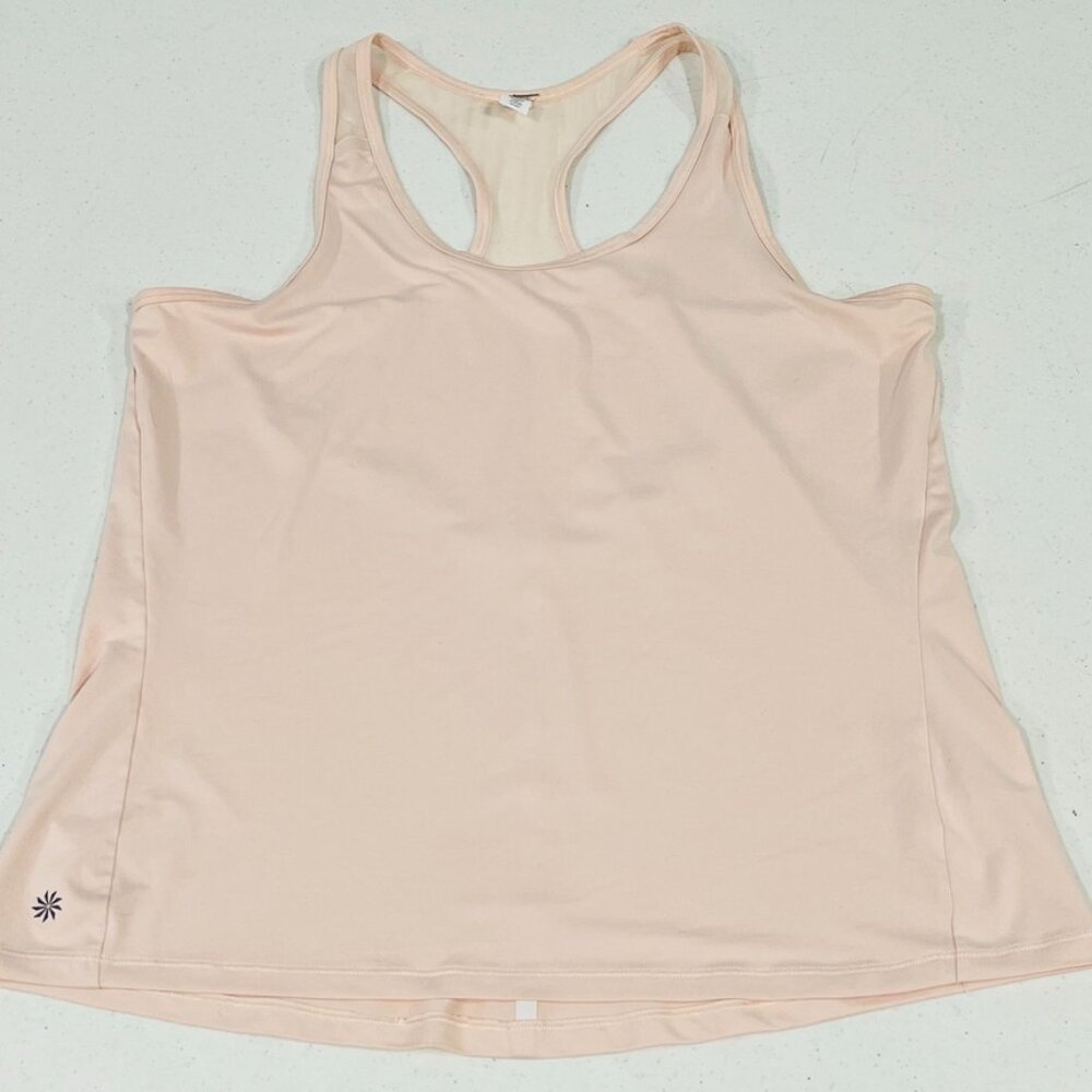 Athleta Mesh Chi Tank Top Small 210174 Pink Ballerina Gown Large EUC - Picture 2 of 8